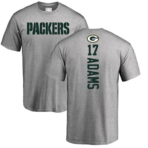 Men Green Bay Packers Ash #17 Adams Davante Backer Nike NFL T Shirt